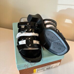 Life Stride Black Shift Wedge Sandal Size 8
